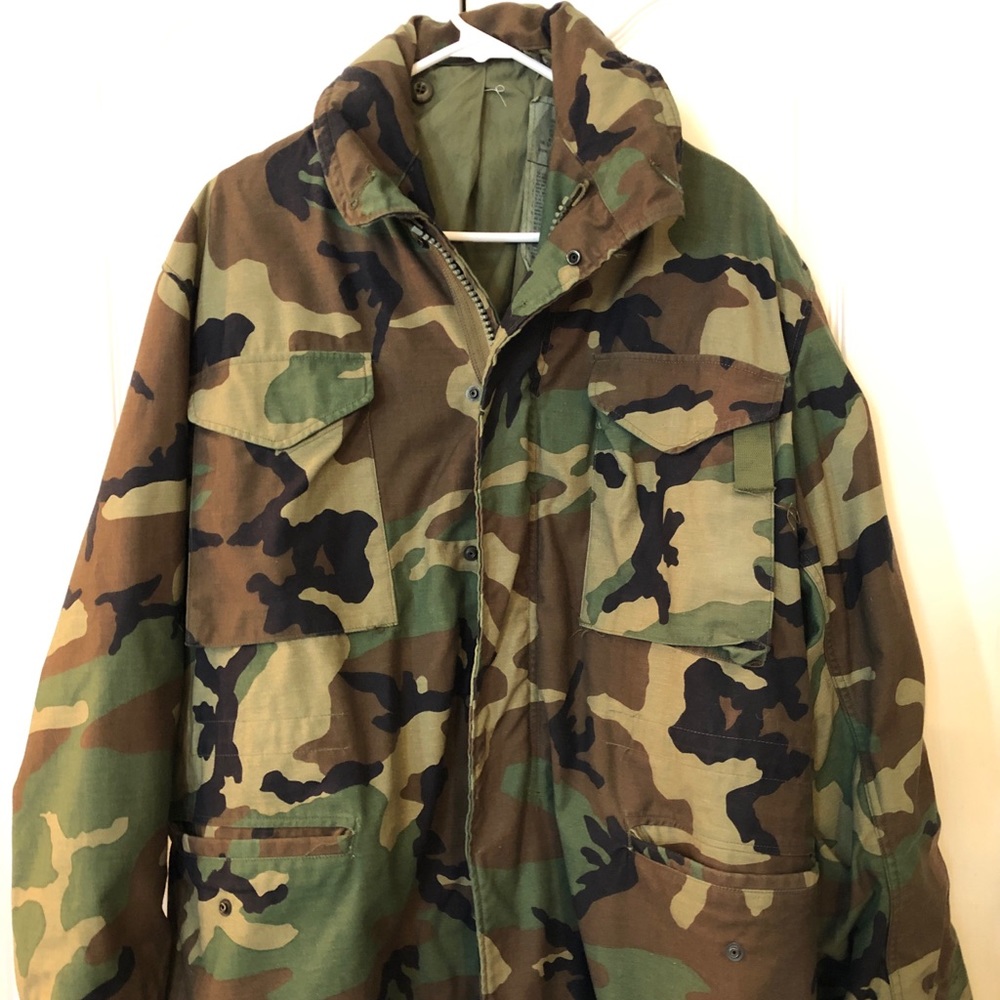 US Army Coat Jacket Camo Mens Medium